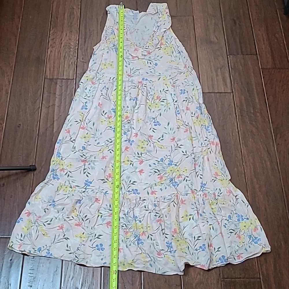 Old Navy Colorful Floral Sleeveless Dress with Ruffle Detail size Large - Picture 6 of 7